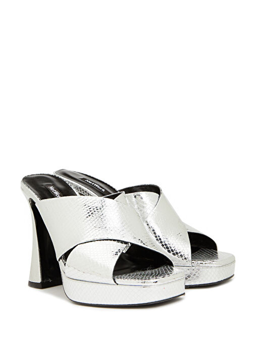 Network Network Silver Gümüş Rengi Kadın Deri Terlik Beymen'de! Gümüş - 3. görsel