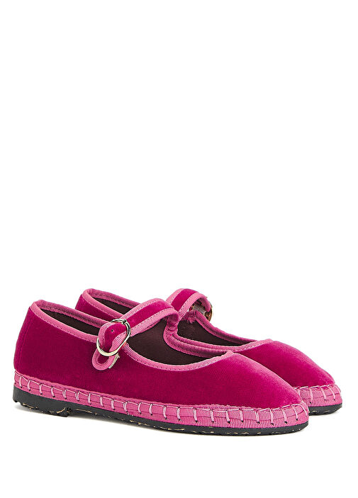 Frances Pembe Kız Çocuk Kadife Babet - Görsel 3