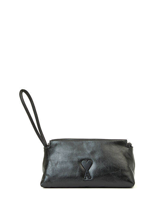 クラッチバッグ Ami Paris Leather clutch Black Ami Paris Clutch Black Womens AMI