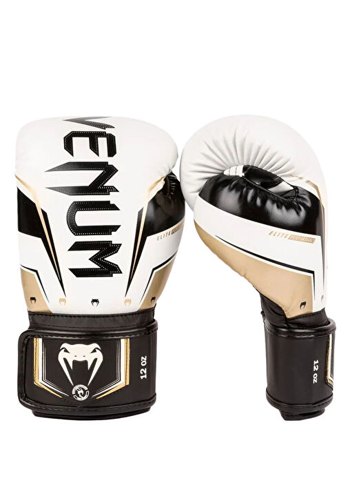 Venum - Elite EVO Boxing Gloves White Gold Unisex Boks Eldiveni