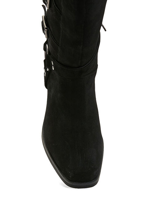 Siyah Kadın Deri Çizme - Görsel 5