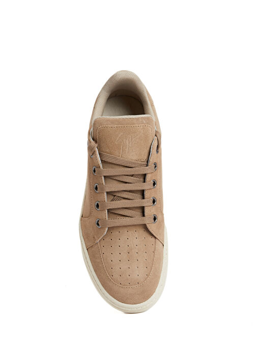 Bej Erkek Deri Sneaker - Görsel 5