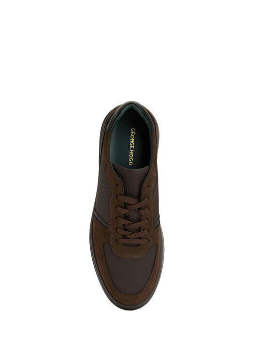 Kahverengi Erkek Deri Sneaker - Görsel 5