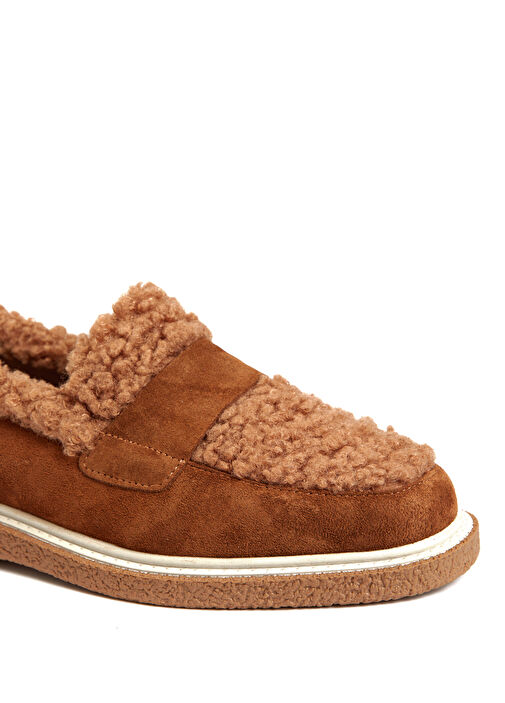 Taba Kadın Süet Loafer - Görsel 7