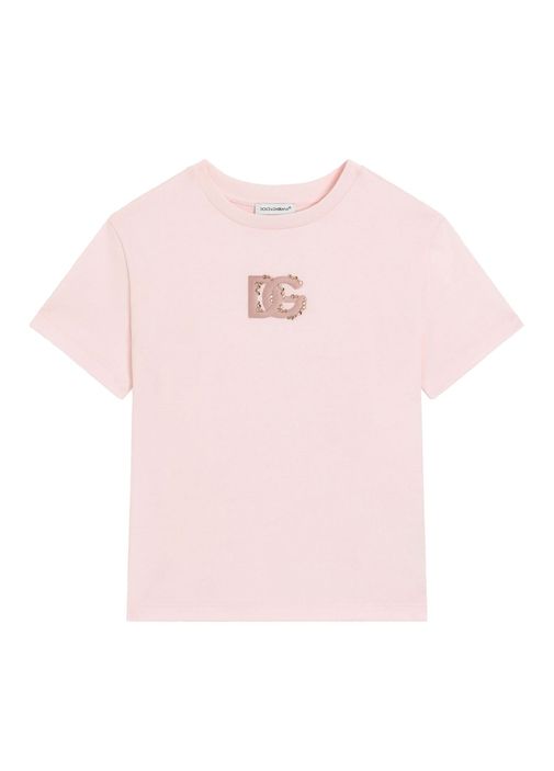 Dolce&Gabbana - Pembe Kız Çocuk T-shirt - Pembe