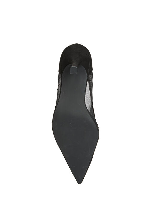 Siyah Taşlı Topuklu Ayakkabı - Görsel 6