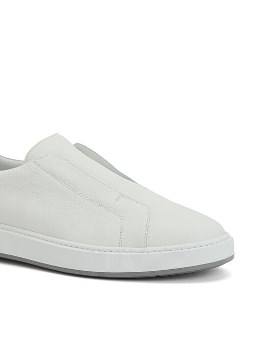 Beyaz Erkek Deri Sneaker - Görsel 7