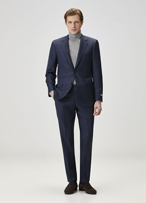 Koyu Lacivert Yün Takım Elbise