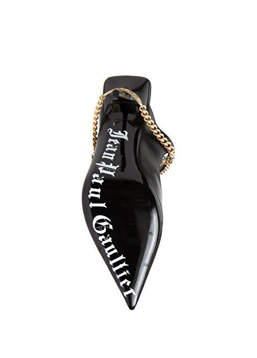 Bing Siyah Topuklu Deri Terlik - Görsel 6