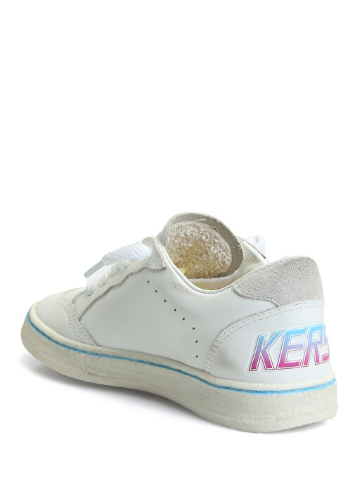 Ballstar Beyaz Kız Çocuk Deri Sneaker - Görsel 4