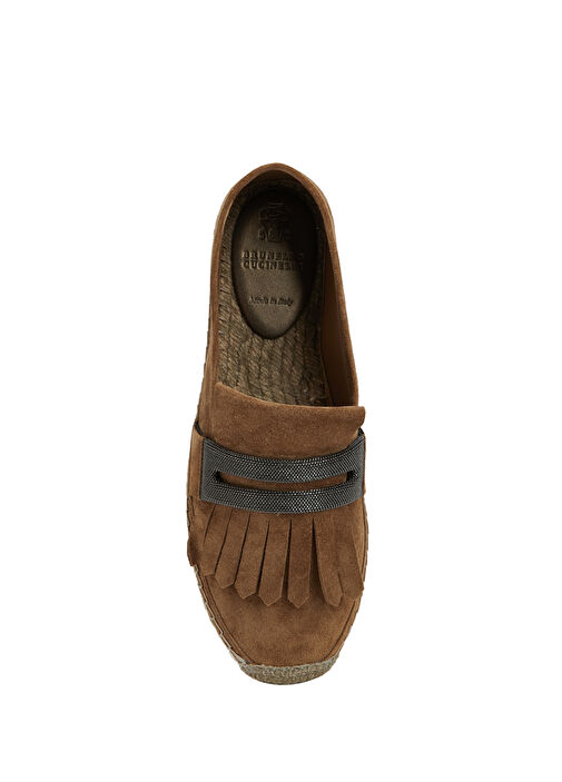 Kahverengi Erkek Deri Espadril - Görsel 5