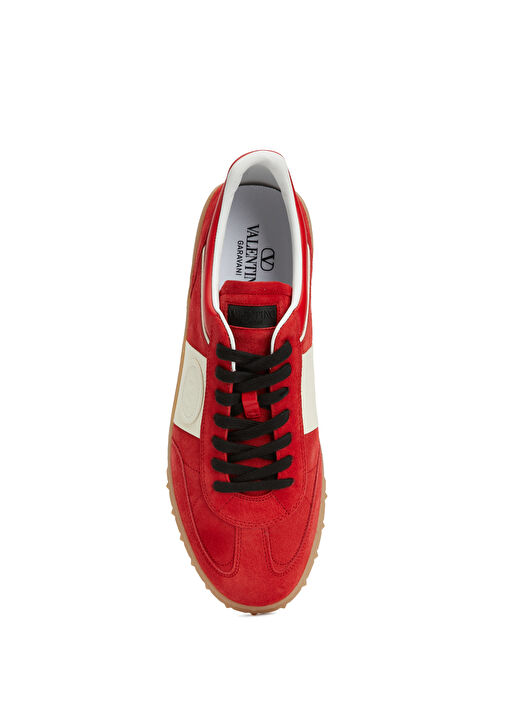 Kırmızı Beyaz Erkek Deri Sneaker - Görsel 5