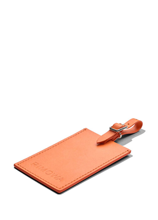 Rimowa - Orange Logo Detailed Leather Suitcase Tag
