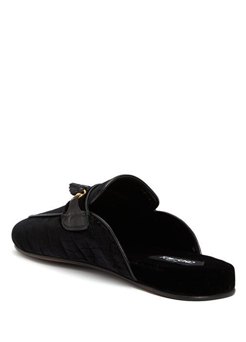 Siyah Püskül Detaylı Erkek Terlik - Görsel 4