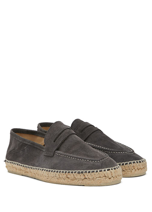Hamptons Gri Erkek Süet Loafer - Görsel 3