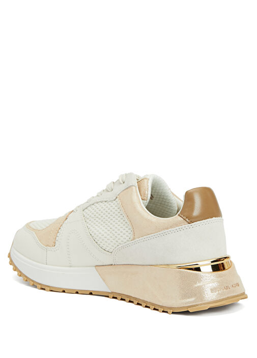 Krem Kadın Deri Sneaker - Görsel 4
