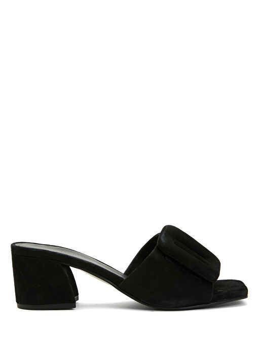Siyah Kadın Süet Terlik - Görsel 2