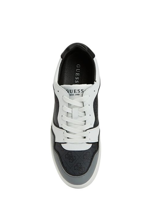 Antrasit Erkek Deri Sneaker - Görsel 5