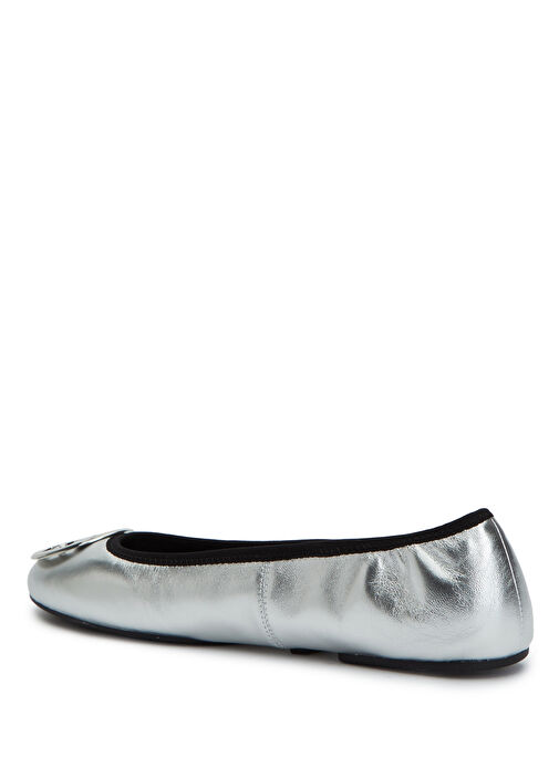 Tory Burch Tory Burch Gümüş Reva Silver Deri Babet | Beymen Gümüş - 4. görsel