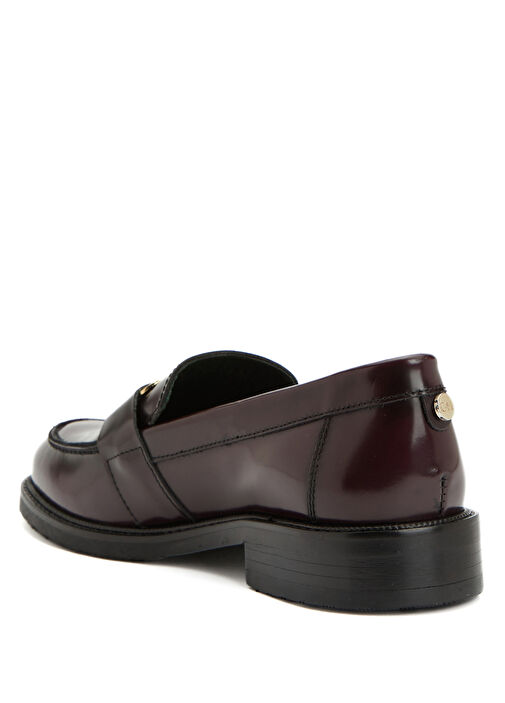 Vişne Tokalı Deri Loafer - Görsel 4