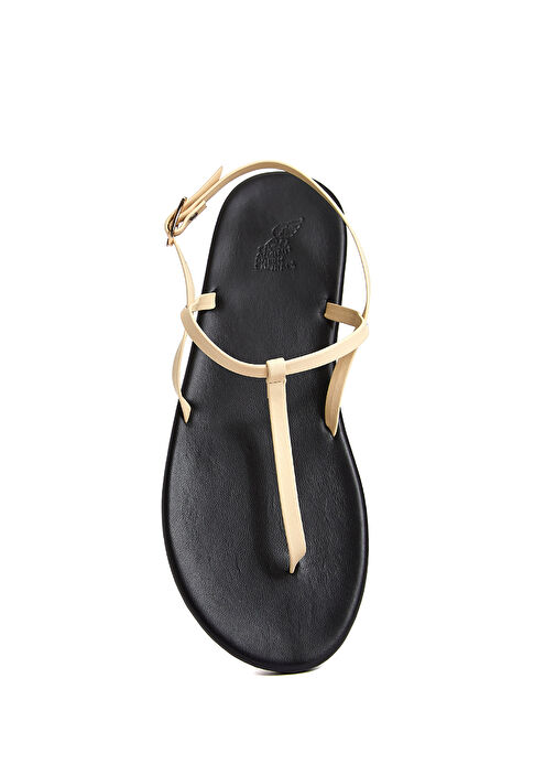 Beyaz Kadın Deri Sandalet - Görsel 5