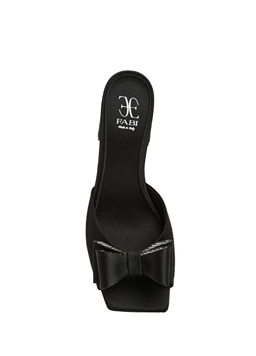 Siyah Kadın Saten Terlik - Görsel 5