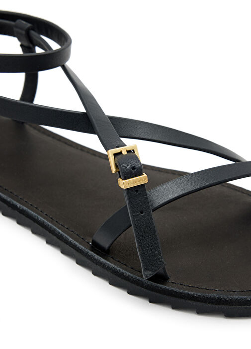 Tyla Siyah Kadın Deri Sandalet - Görsel 6