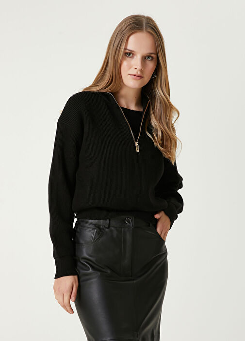 Beymen Club - Siyah Ribli Crop Kazak