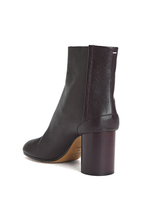 Tabi Koyu Bordo Kadın Deri Bot - Görsel 4