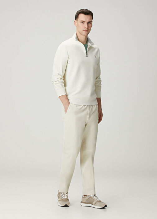 Polo Ralph Lauren Naturel Erkek Naturel Yakası Fermuarlı