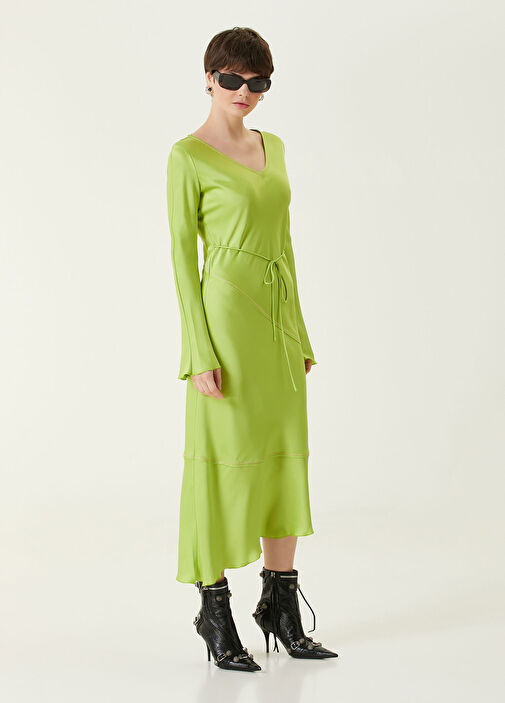 green acne dress Acne Studios – Acne Studios Ruched Midi Dress in Barcelona or Shop Online  Mujer 721-000361 01 main image 0
