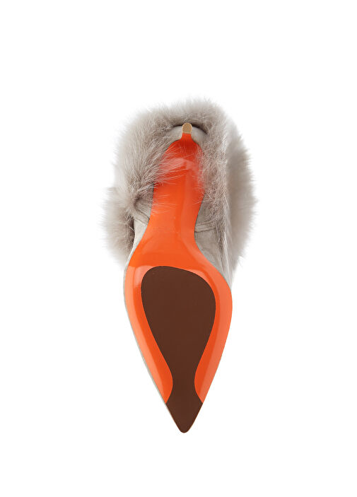 Bej Shearling Dokulu Kadın Süet Çizme - Görsel 6