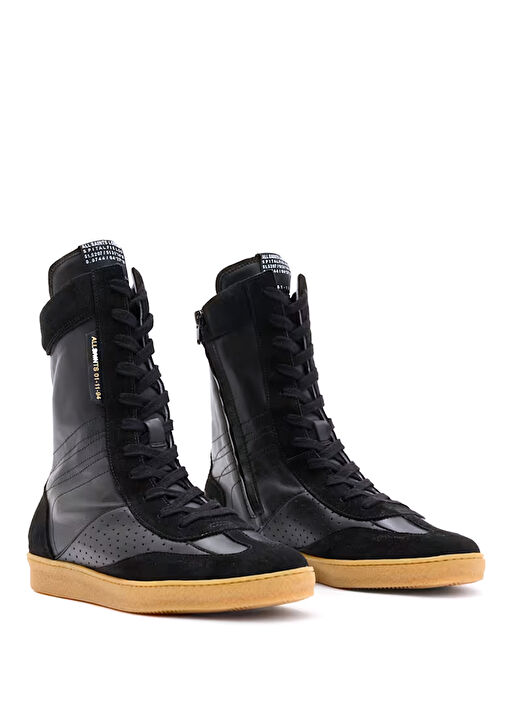 Louise Siyah Kadın Deri Sneaker - Görsel 3