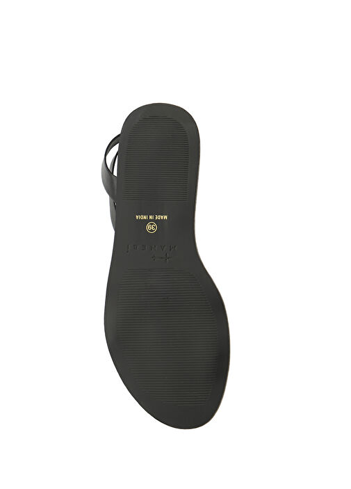 Siyah Kadın Deri Sandalet - Görsel 6
