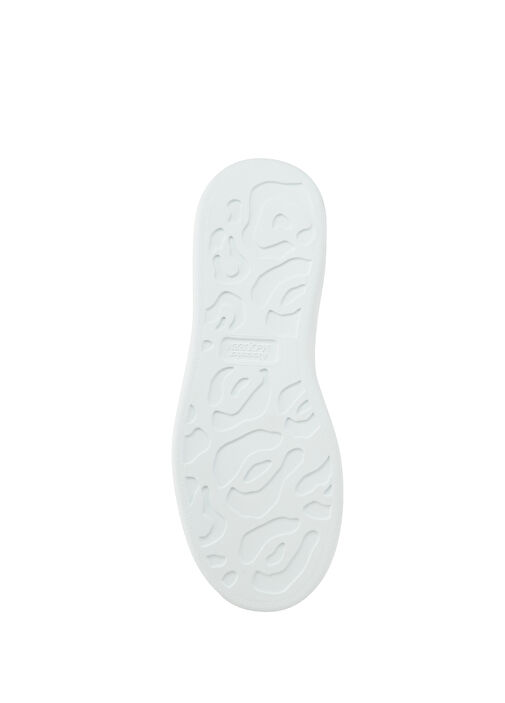 Oversized Beyaz Mavi Erkek Deri Sneaker - Görsel 6