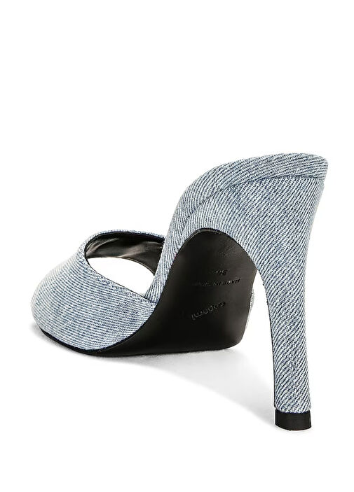 Mavi Logo Detaylı Kadın Denim Terlik - Görsel 4