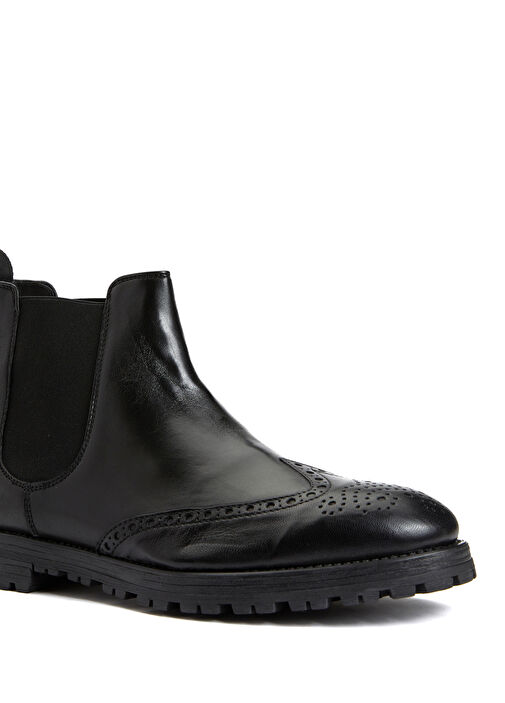 Siyah Erkek Deri Bot - Görsel 7