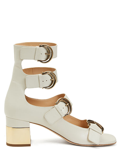 Alize Ekru Kadın Deri Sandalet - Görsel 2