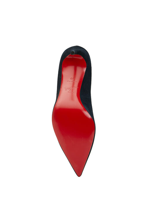 Kate Lacivert Deri Topuklu Ayakkabı - Görsel 6