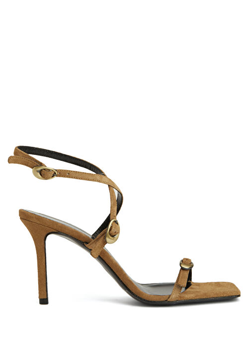 Amorf Camel Kadın Süet Sandalet - Görsel 7