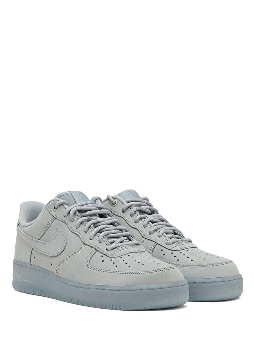 Air Force 1 '07 Gri Erkek Deri Sneaker - Görsel 3