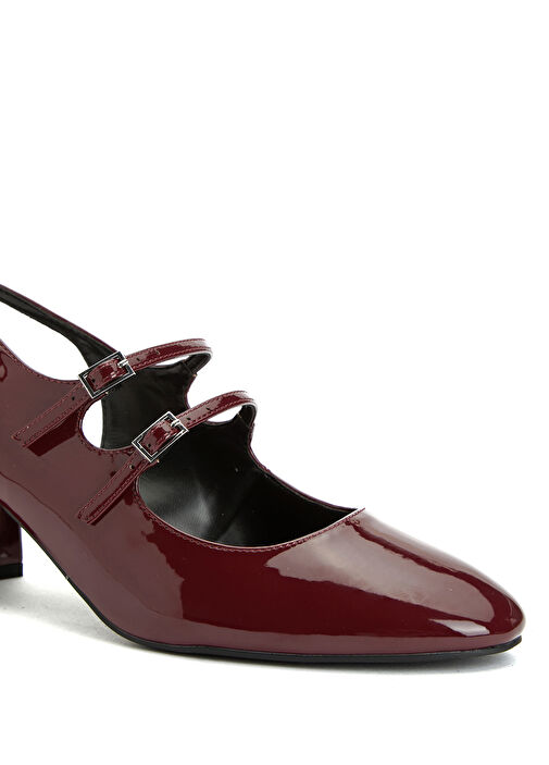 Bordo Kadın Bantlı Ayakkabı - Görsel 7