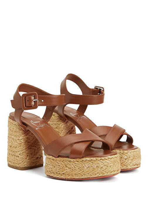 Calakala Kahverengi Kadın Deri Sandalet - Görsel 3