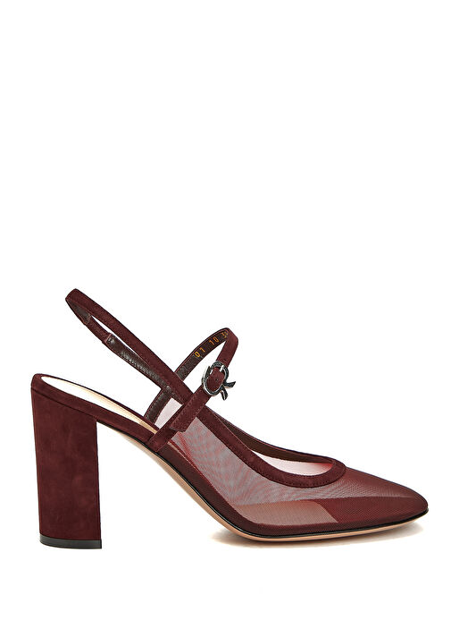 Koyu Kırmızı Topuklu Ayakkabı - Görsel 2