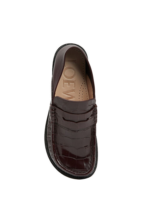 Campo Bordo Kadın Deri Loafer - Görsel 5