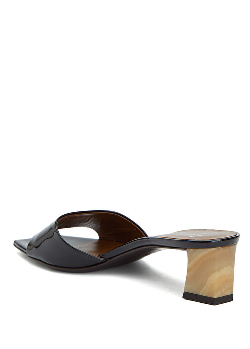 Siyah Kadın Deri Terlik - Görsel 4