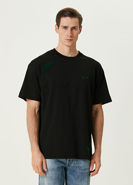 【関税込み】Givenchy ブラック Givenchy Feathers Tシャツ Black 'Givenchy' Feathers T-shirt by Givenchy on Sale