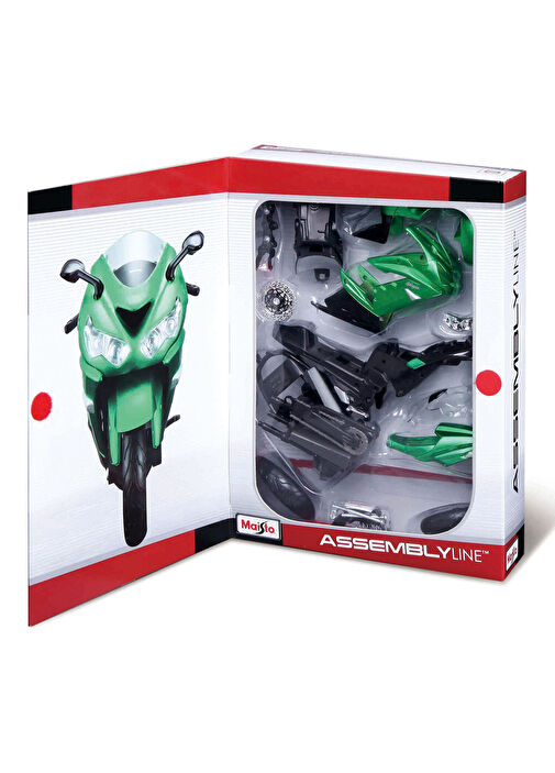 Maisto - Kawasaki Ninja ZX-14R 1:12 Model Kit Motosiklet - Yeşil