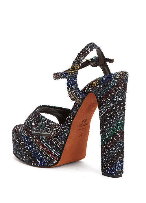Çok Renkli Platformlu Kadın Sandalet - Görsel 4