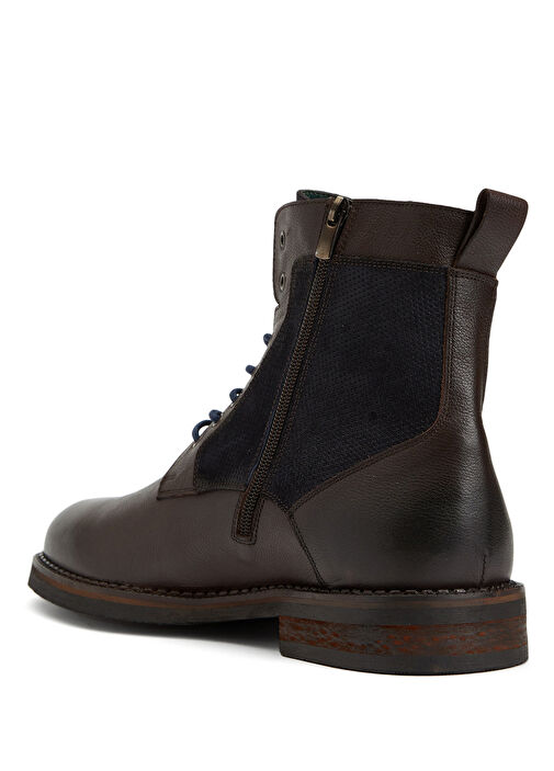 Kahverengi Bağcıklı Erkek Deri Bot - Görsel 4